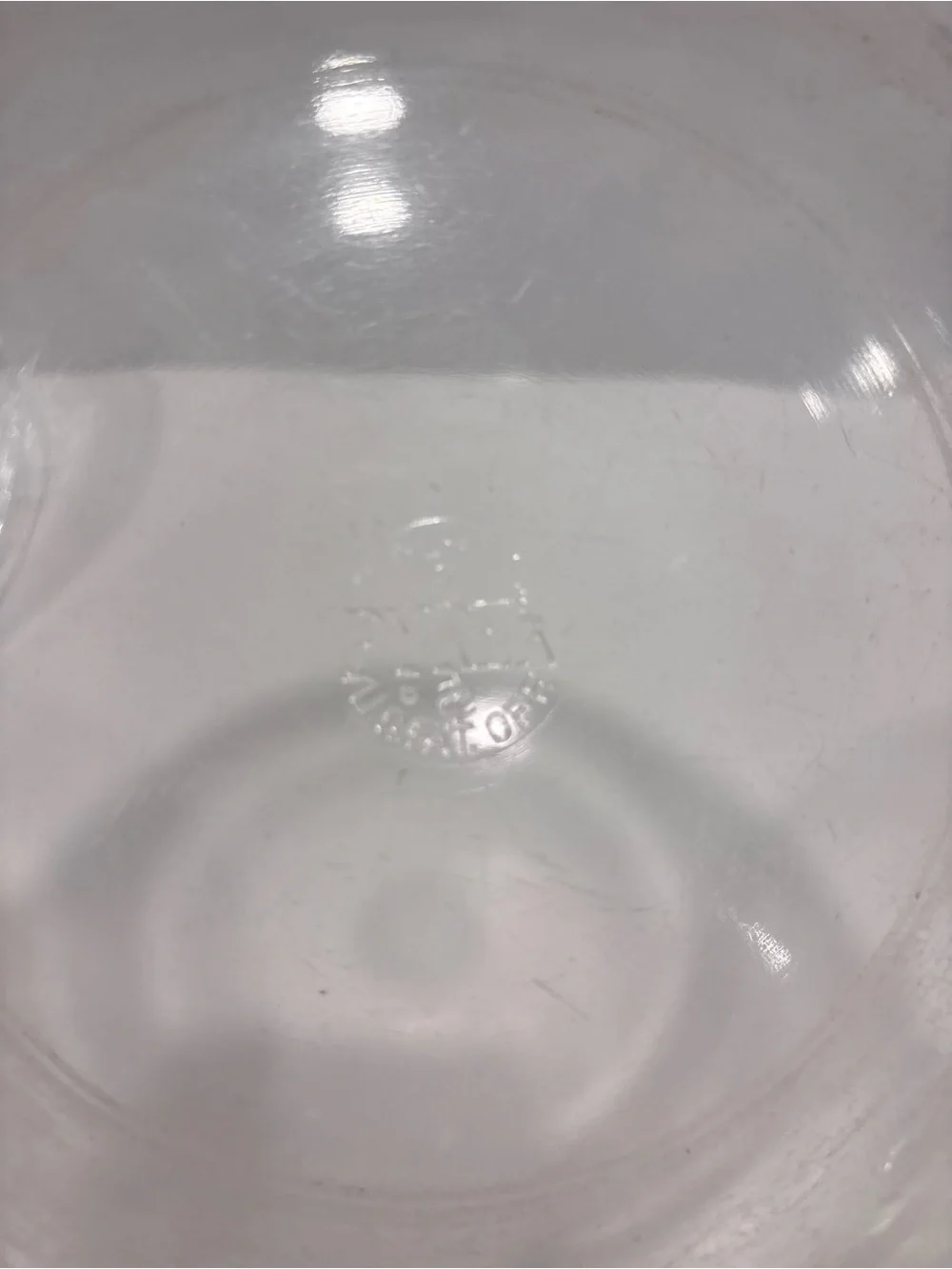 Clear Glass Lidded Pyrex vintage casserole - Floral Etch